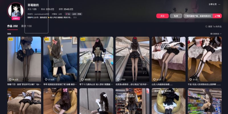 抖音-草莓酸奶-御萝岛屿