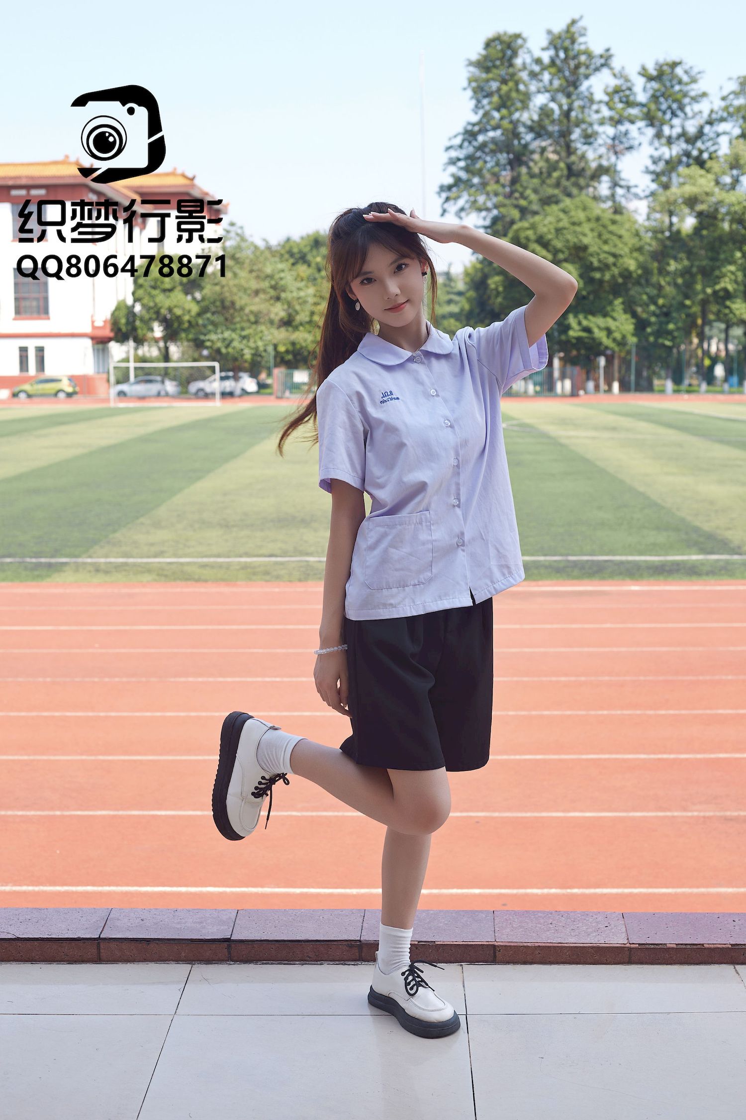 织梦映像清新美女学妹驾到学校学院风主题写真-御萝岛屿