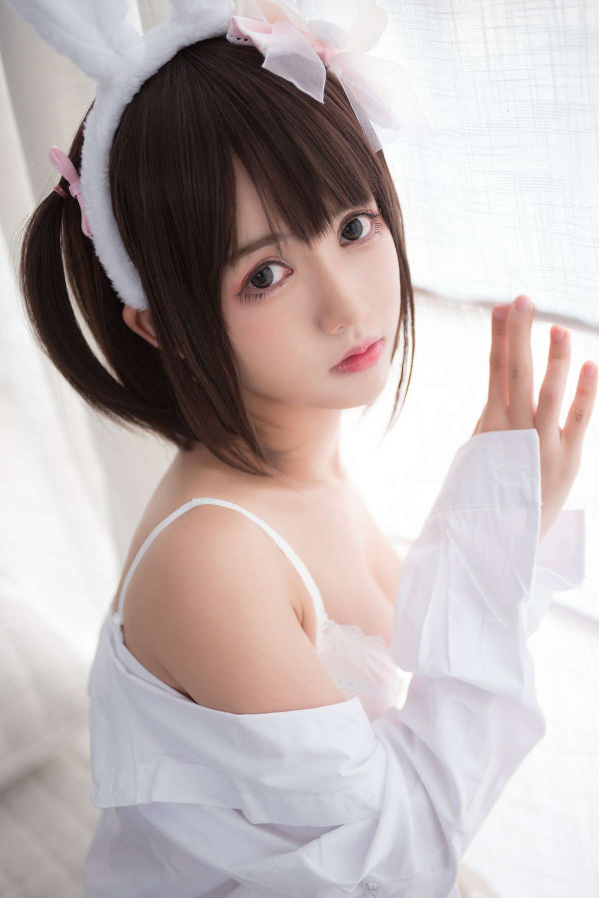 图片[3]-[Cosplay]鳗鱼霏儿 – 兽耳 白色蕾丝情趣 – COSPLAY-御萝岛屿