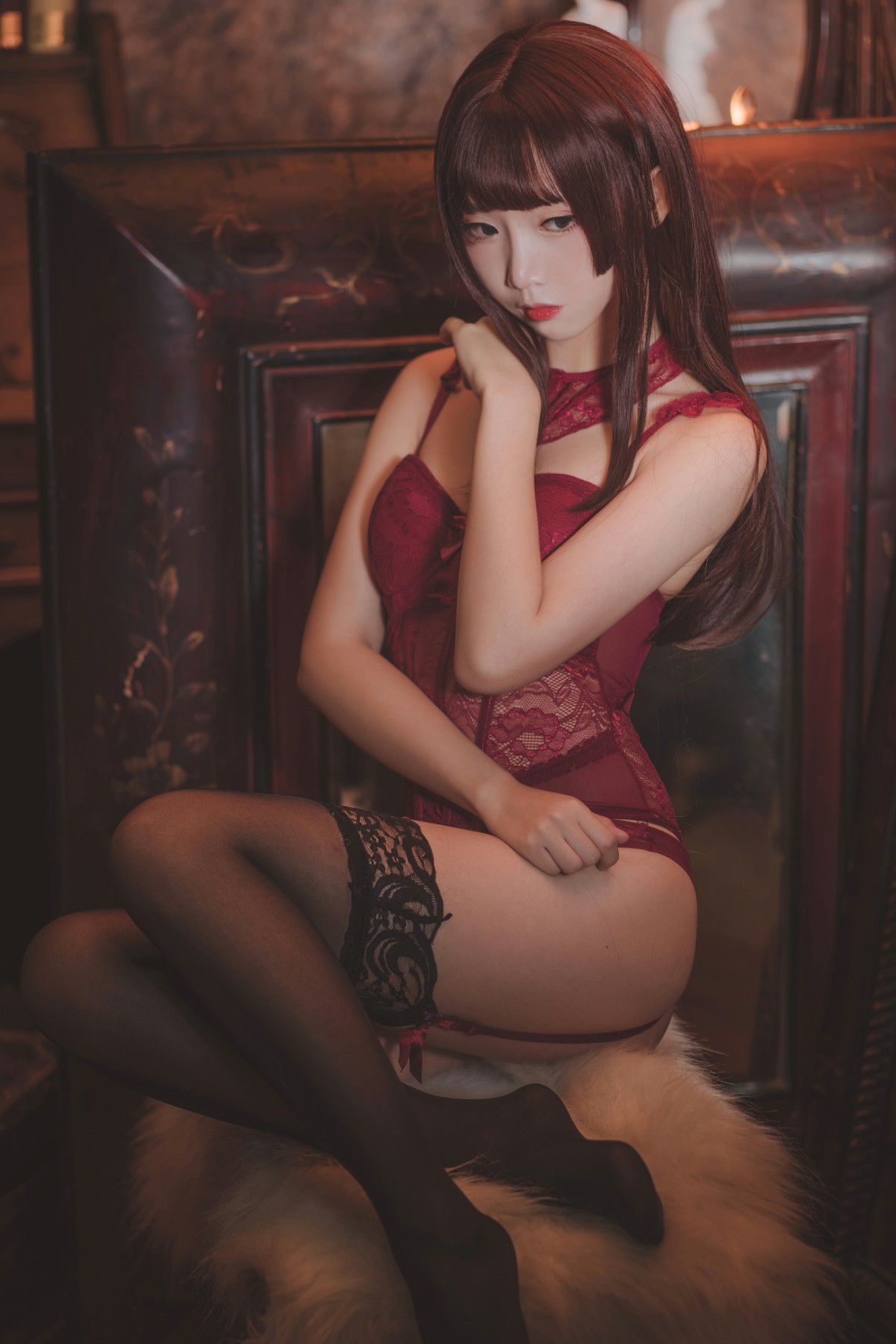 图片[3]-[Cosplay]面饼仙儿 – 脑内少女 红色束衣 – COSPLAY-御萝岛屿