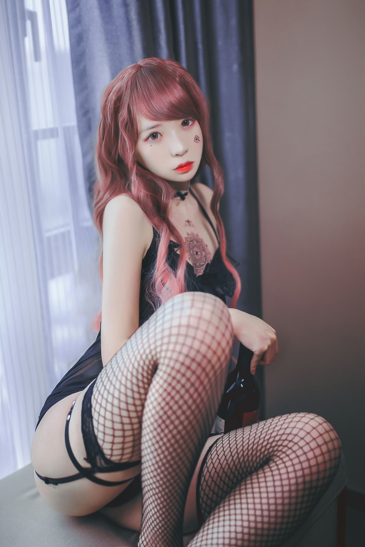 图片[3]-疯猫ss -黑色吊带袜 – COSPLAY-御萝岛屿