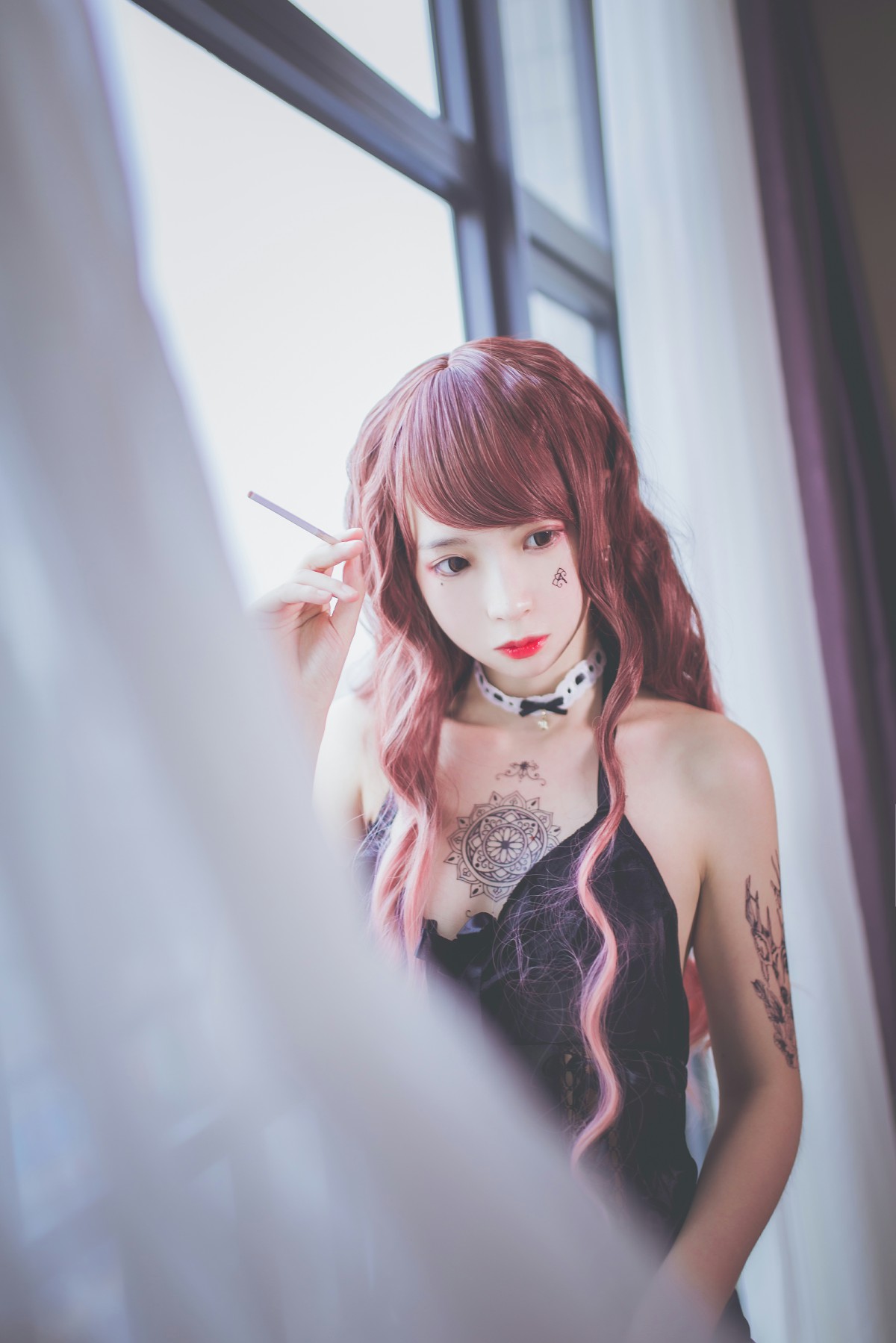 图片[8]-疯猫ss -黑色吊带袜 – COSPLAY-御萝岛屿