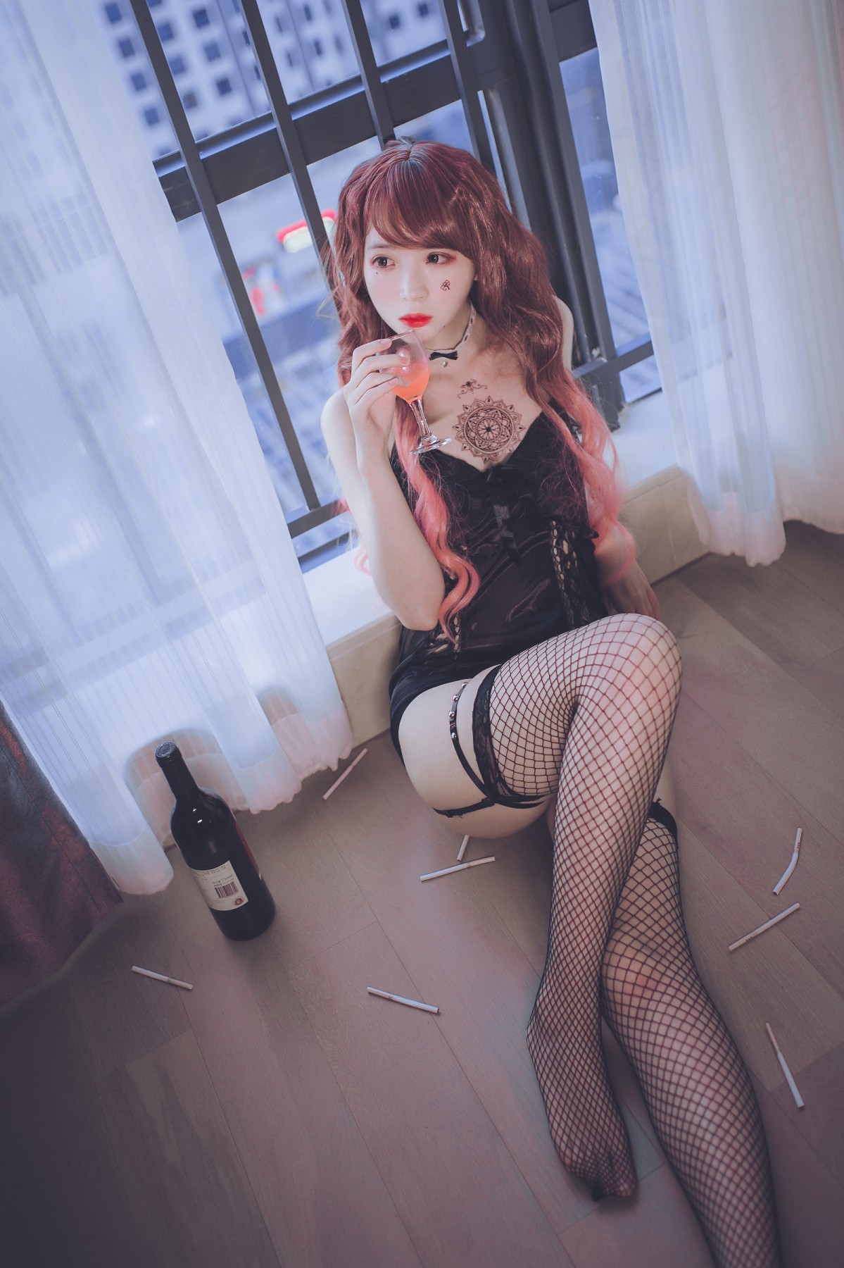 图片[35]-疯猫ss -黑色吊带袜 – COSPLAY-御萝岛屿