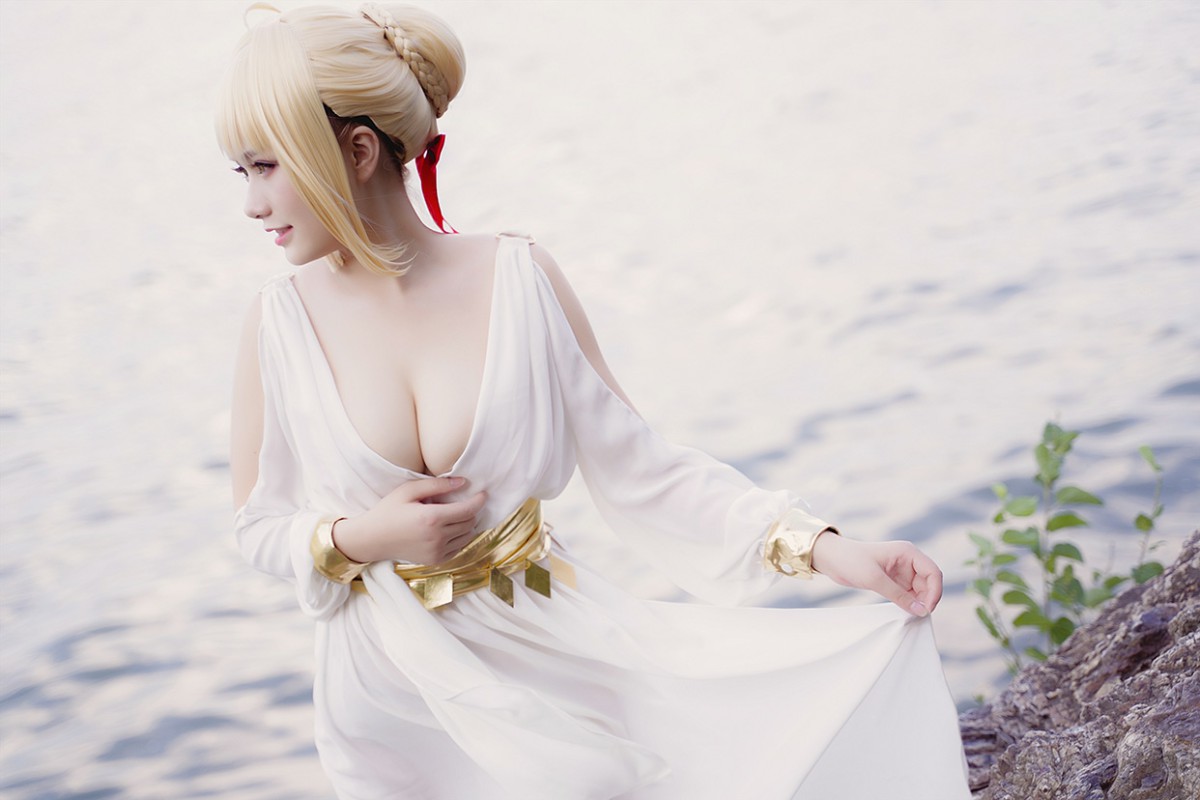 图片[4]-甜美女神 白裙飘逸难以抵挡的诱惑 – COSPLAY-御萝岛屿