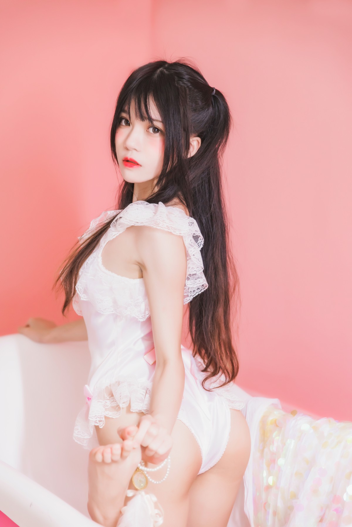 图片[18]-萝莉风COS 桜桃喵 –粉色浴缸 – COSPLAY-御萝岛屿