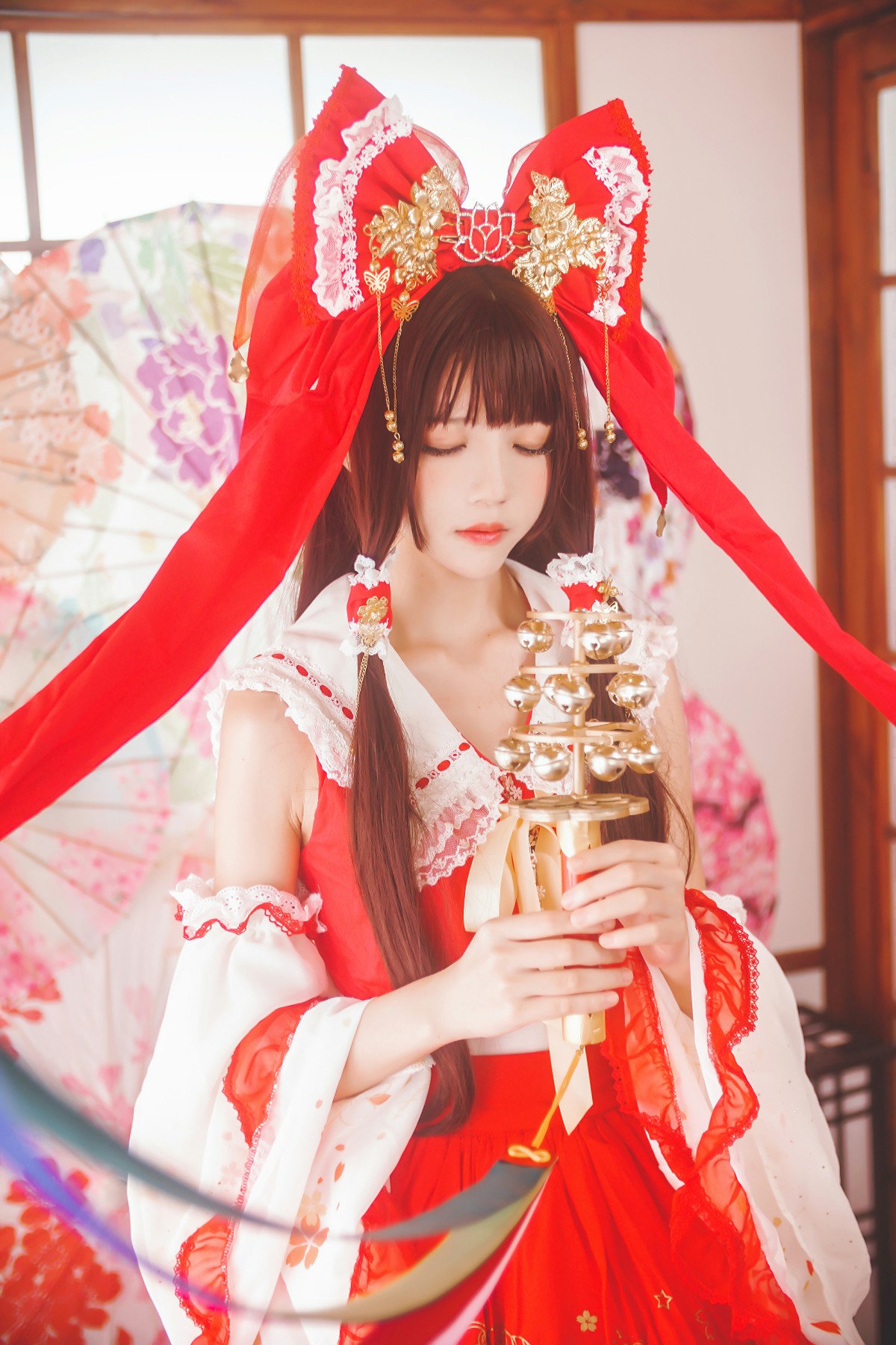 图片[3]-萝莉风COS 桜桃喵 – 灵梦 新年快乐 – COSPLAY-御萝岛屿