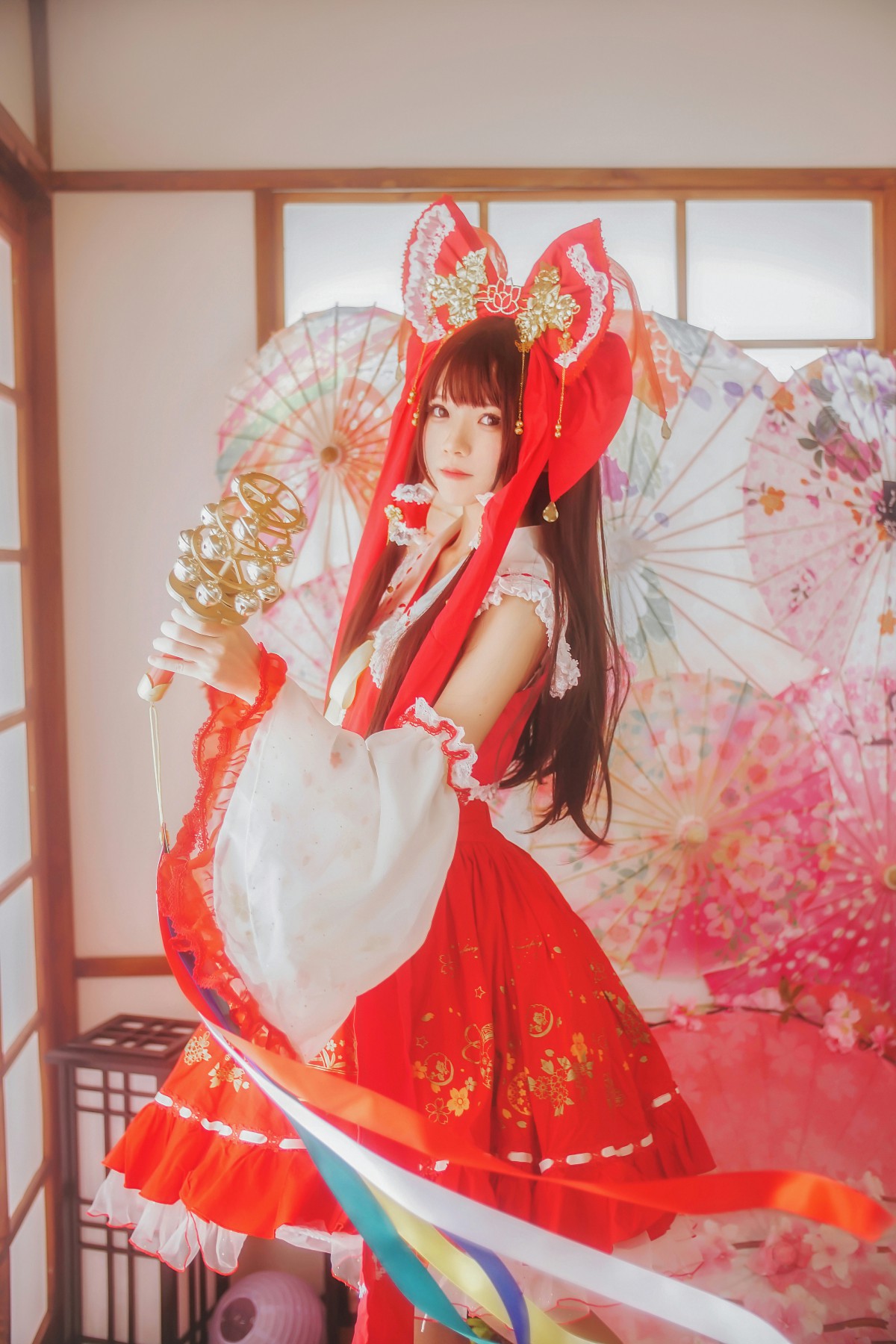 图片[6]-萝莉风COS 桜桃喵 – 灵梦 新年快乐 – COSPLAY-御萝岛屿