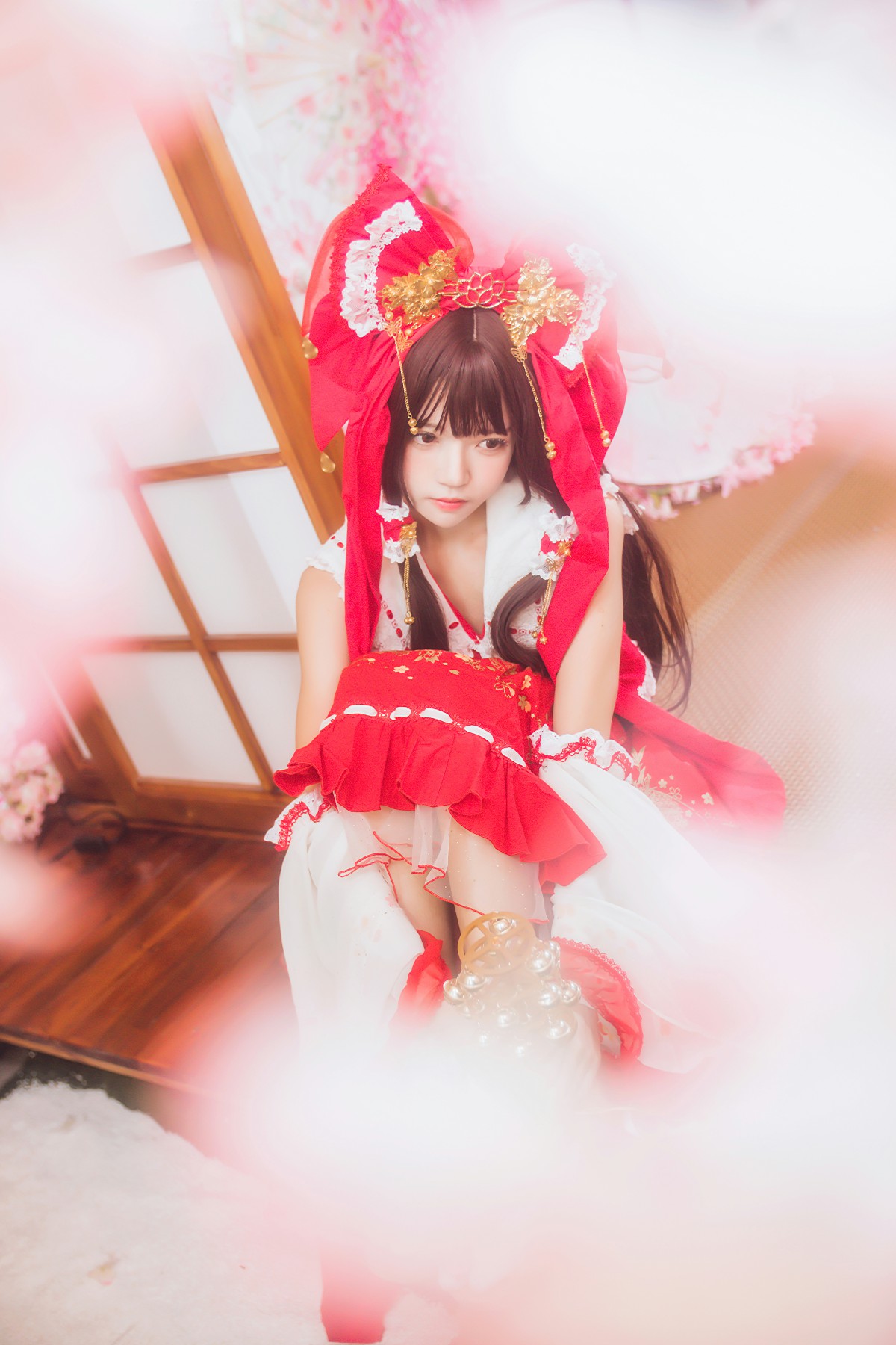 图片[23]-萝莉风COS 桜桃喵 – 灵梦 新年快乐 – COSPLAY-御萝岛屿