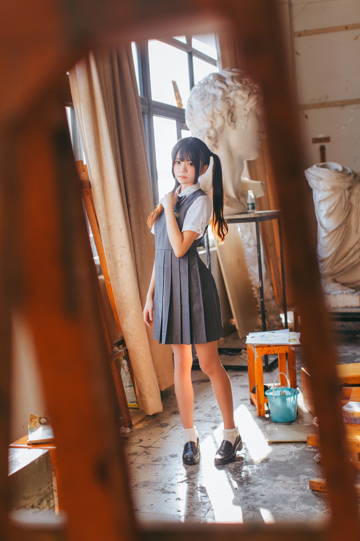 图片[5]-萝莉风COS 桜桃喵 – 画室少女 – COSPLAY-御萝岛屿