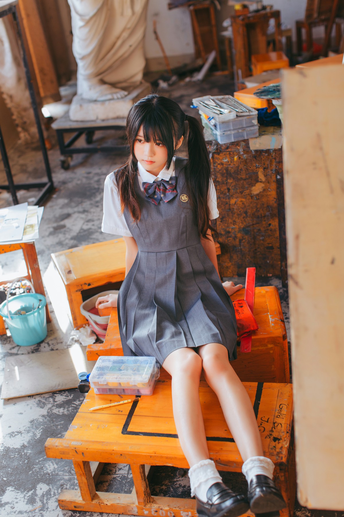 图片[6]-萝莉风COS 桜桃喵 – 画室少女 – COSPLAY-御萝岛屿