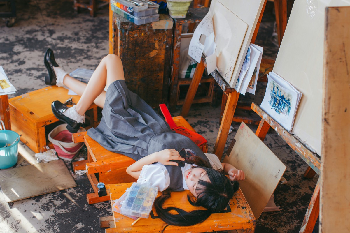 图片[7]-萝莉风COS 桜桃喵 – 画室少女 – COSPLAY-御萝岛屿