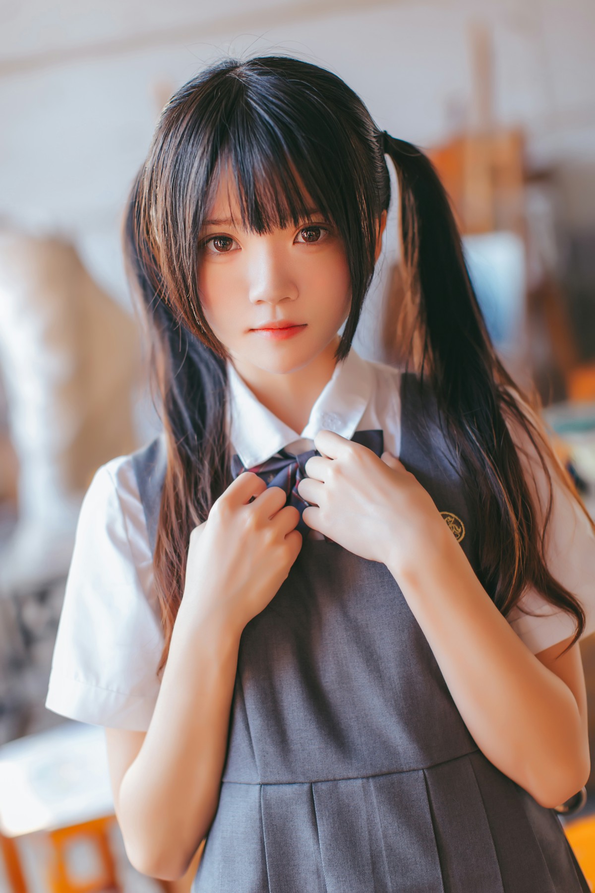 图片[17]-萝莉风COS 桜桃喵 – 画室少女 – COSPLAY-御萝岛屿