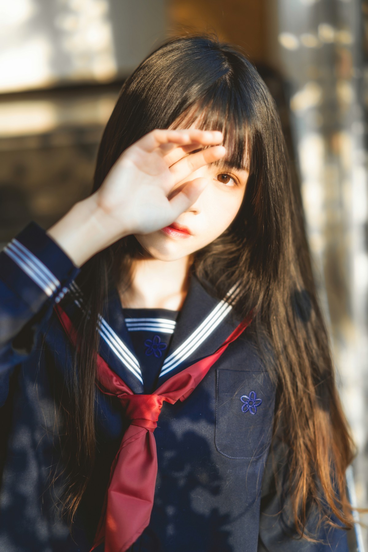 图片[3]-萝莉风COS 桜桃喵 – 黑色水手服 – COSPLAY-御萝岛屿