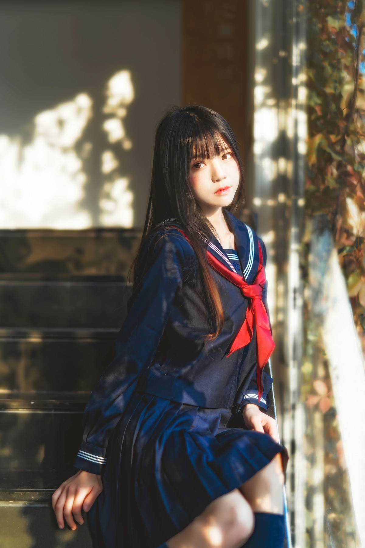 图片[4]-萝莉风COS 桜桃喵 – 黑色水手服 – COSPLAY-御萝岛屿