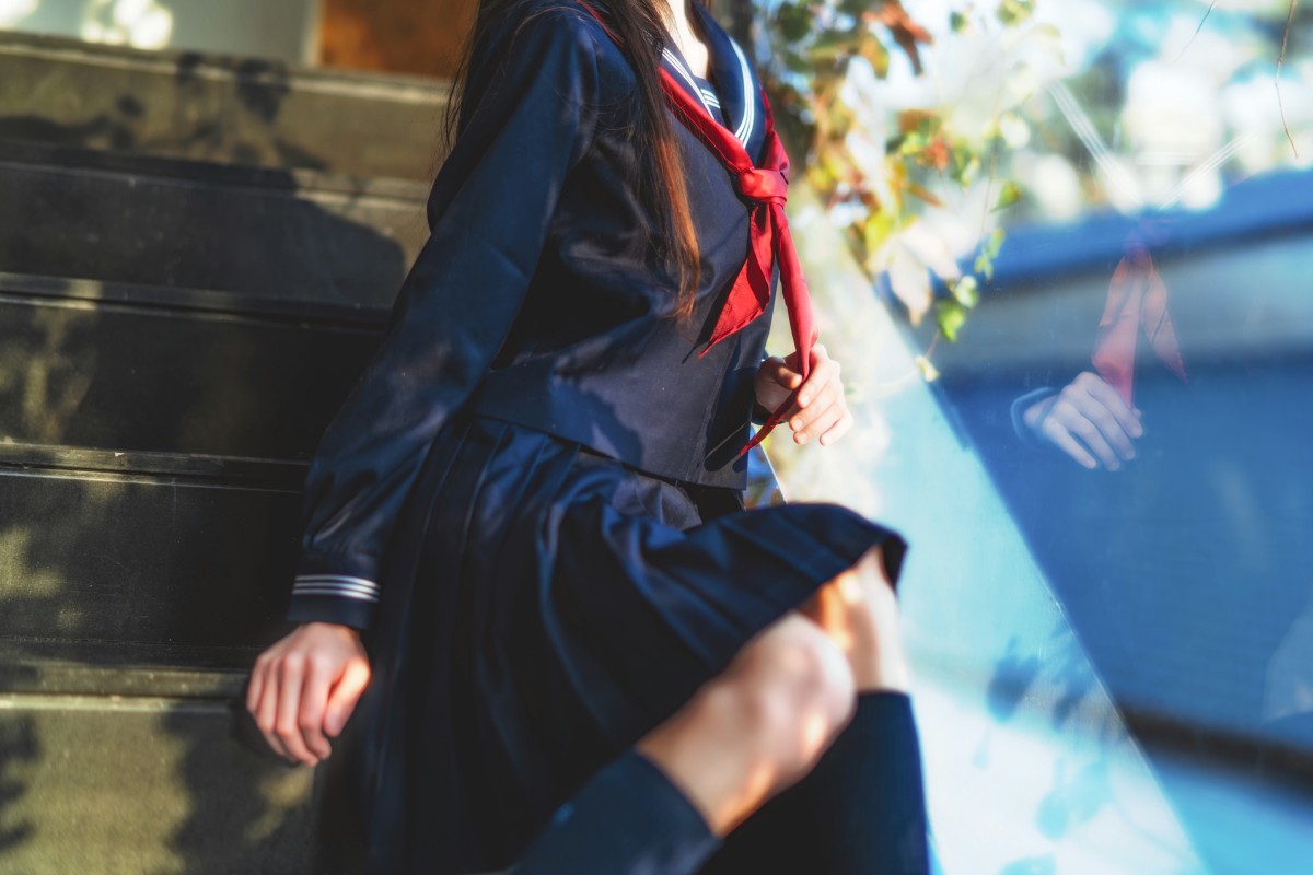 图片[5]-萝莉风COS 桜桃喵 – 黑色水手服 – COSPLAY-御萝岛屿