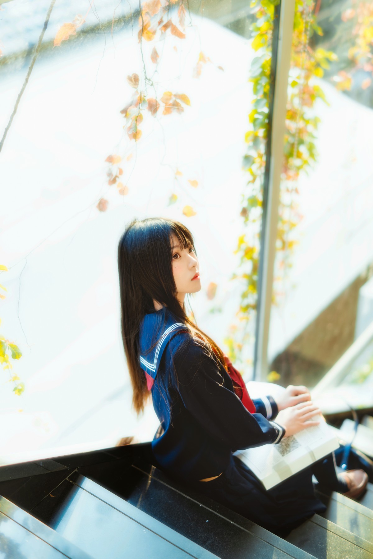 图片[11]-萝莉风COS 桜桃喵 – 黑色水手服 – COSPLAY-御萝岛屿