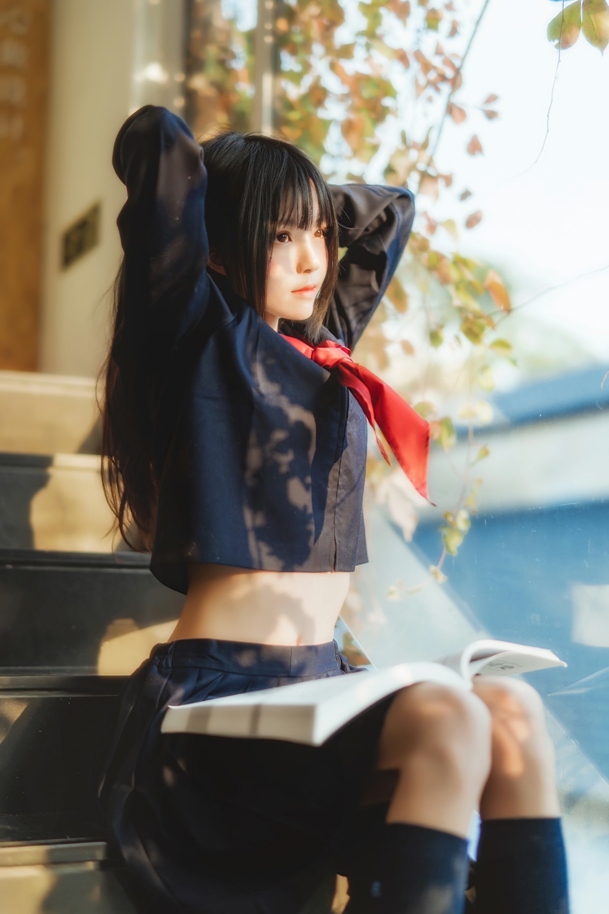 图片[17]-萝莉风COS 桜桃喵 – 黑色水手服 – COSPLAY-御萝岛屿