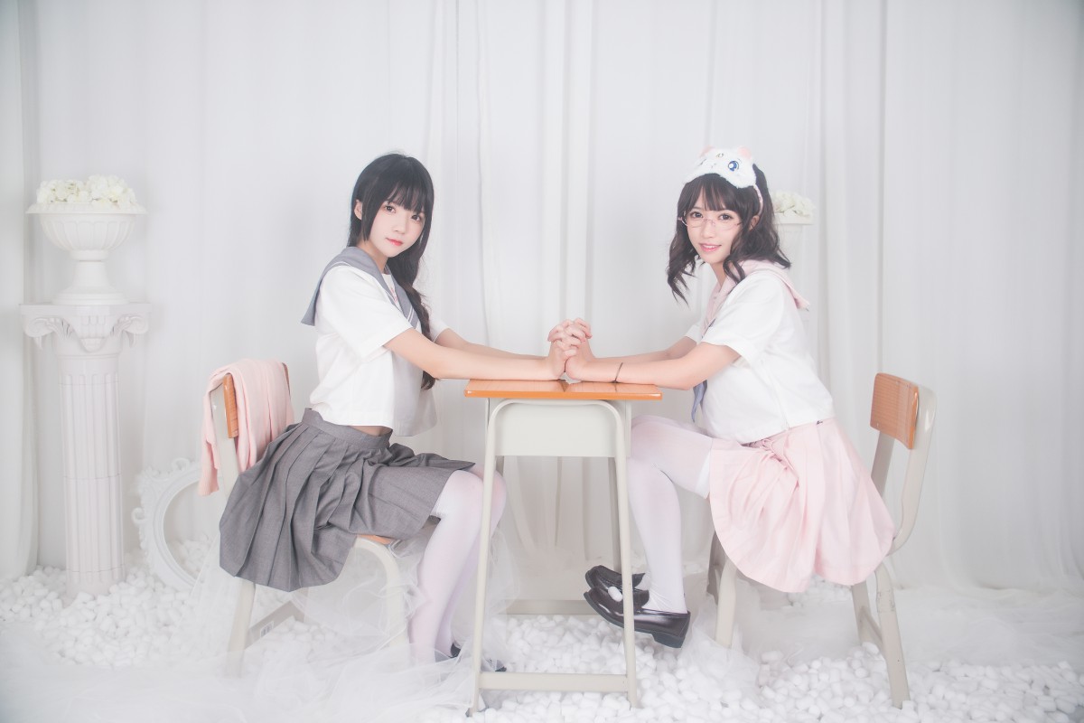 图片[4]-萝莉风COS 桜桃喵&amp;鳗鱼霏子 – 百合 – COSPLAY-御萝岛屿