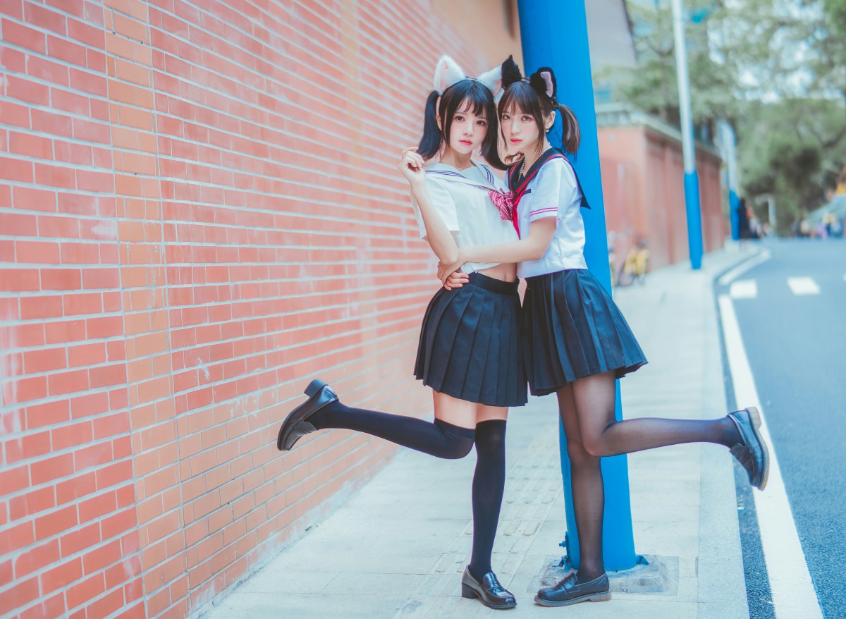 图片[15]-萝莉风COS 桜桃喵&amp;疯猫ss – JK百合2 – COSPLAY-御萝岛屿