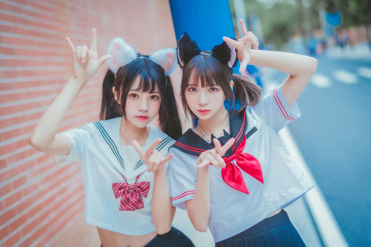 图片[30]-萝莉风COS 桜桃喵&amp;疯猫ss – JK百合2 – COSPLAY-御萝岛屿