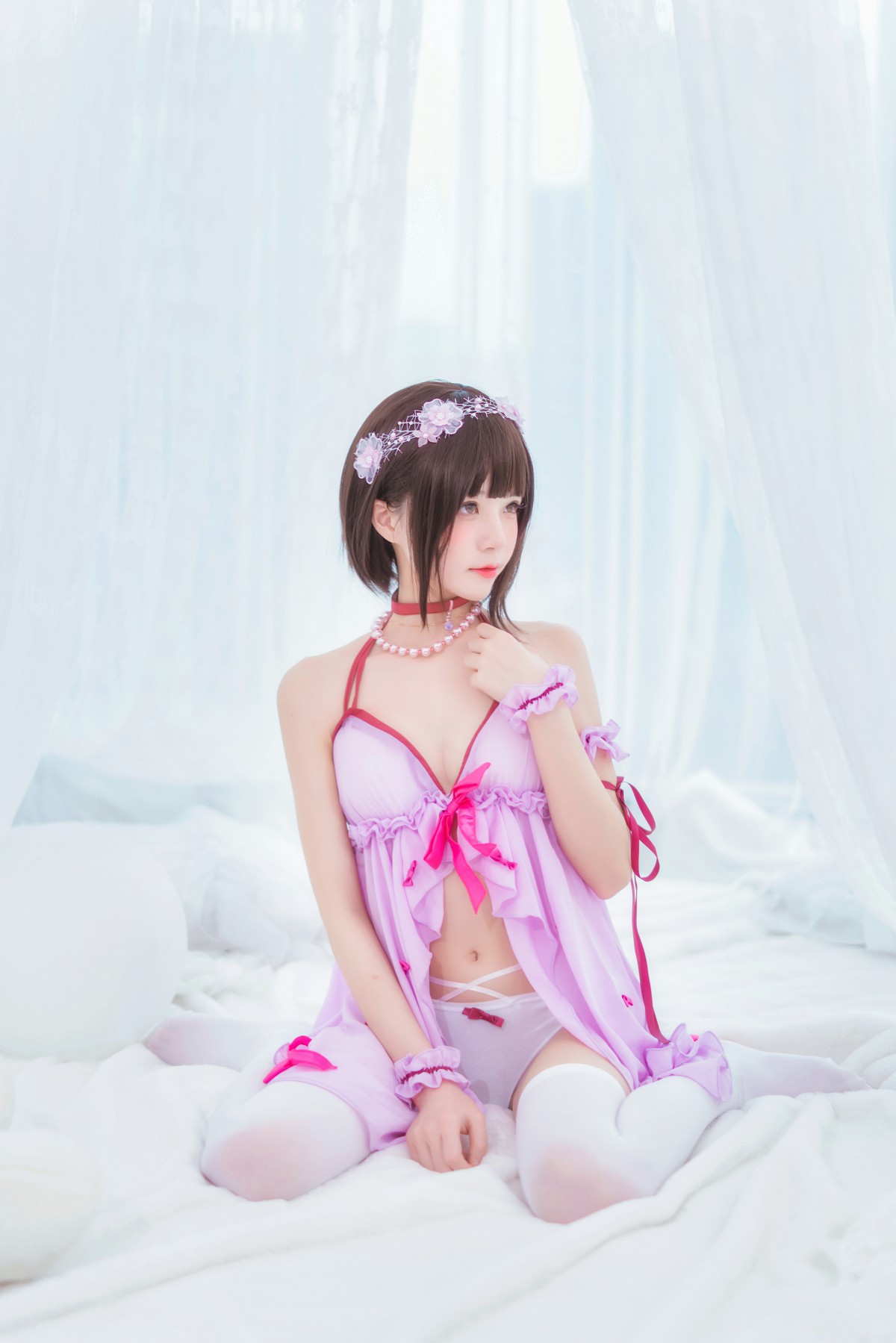 萝莉风COS 桜桃喵 – 加藤惠系列之小睡裙 - COSPLAY-御萝岛屿