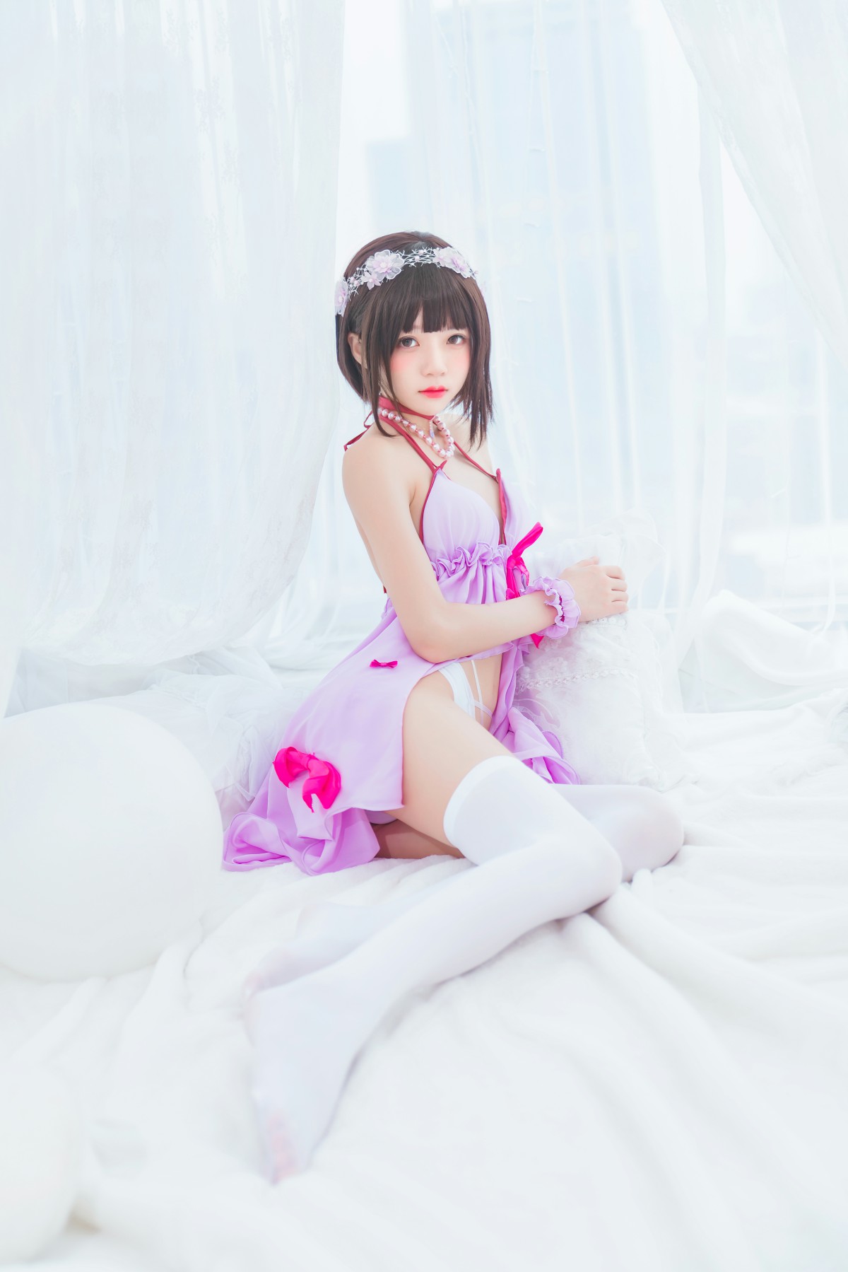 图片[2]-萝莉风COS 桜桃喵 – 加藤惠系列之小睡裙 – COSPLAY-御萝岛屿