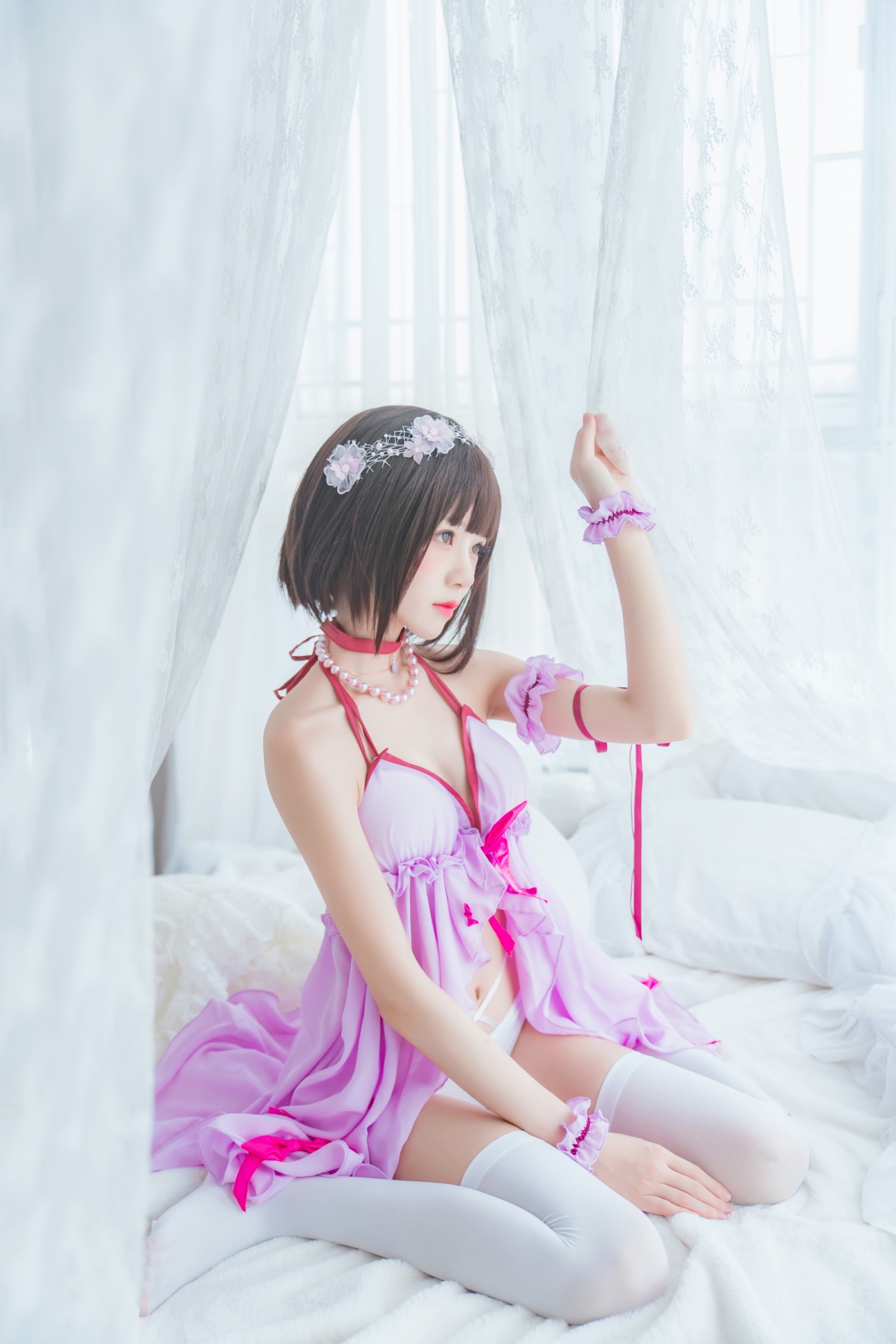 图片[5]-萝莉风COS 桜桃喵 – 加藤惠系列之小睡裙 – COSPLAY-御萝岛屿