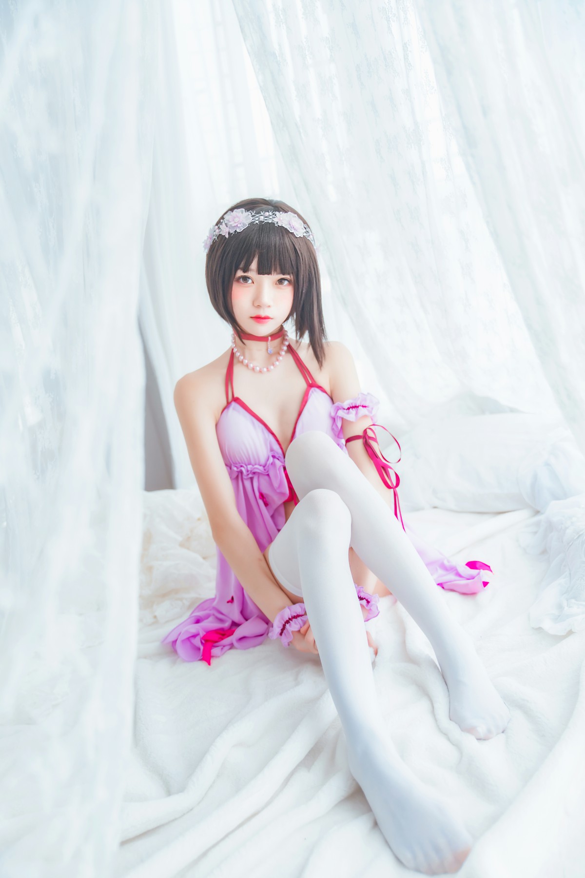 图片[6]-萝莉风COS 桜桃喵 – 加藤惠系列之小睡裙 – COSPLAY-御萝岛屿