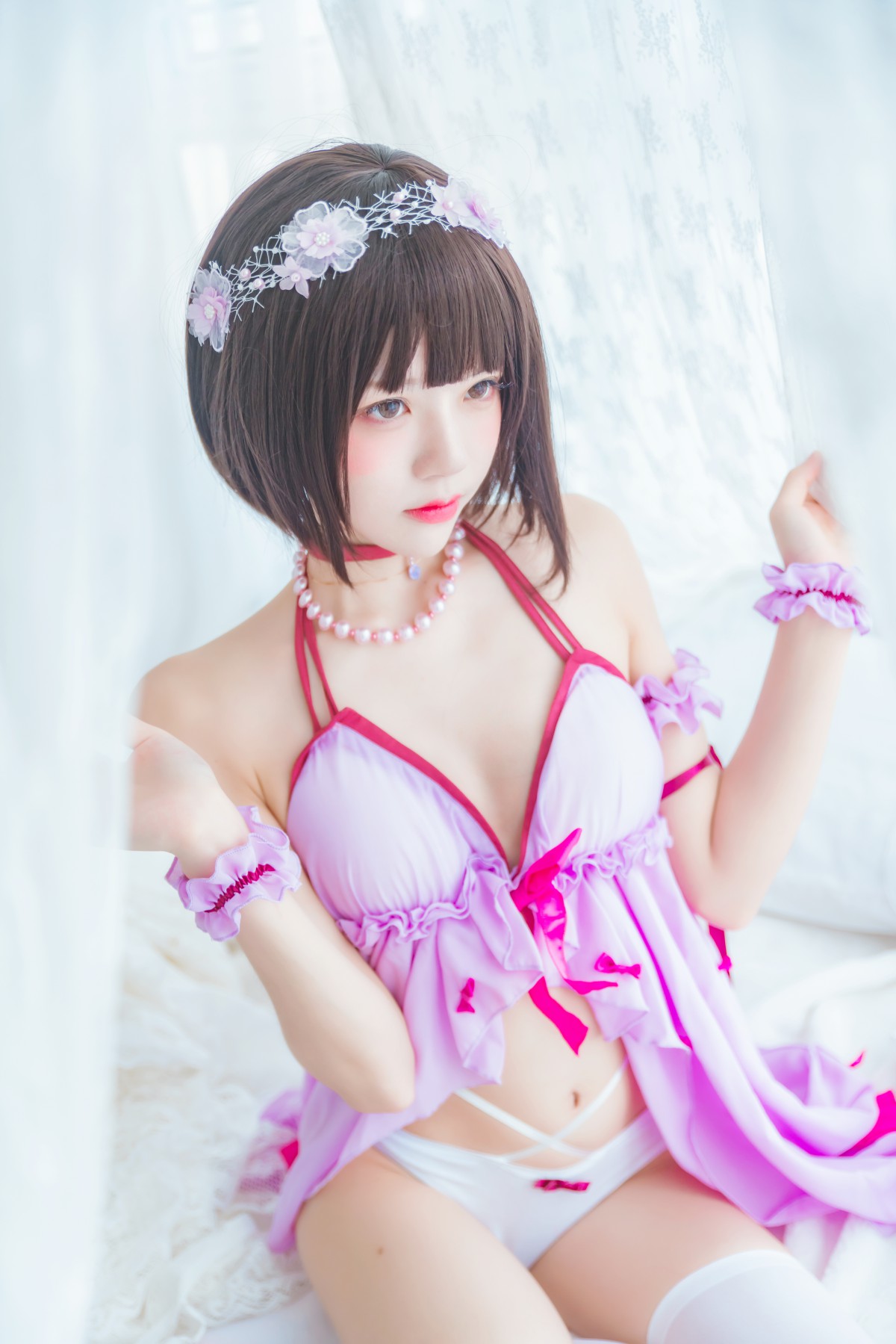 图片[8]-萝莉风COS 桜桃喵 – 加藤惠系列之小睡裙 – COSPLAY-御萝岛屿