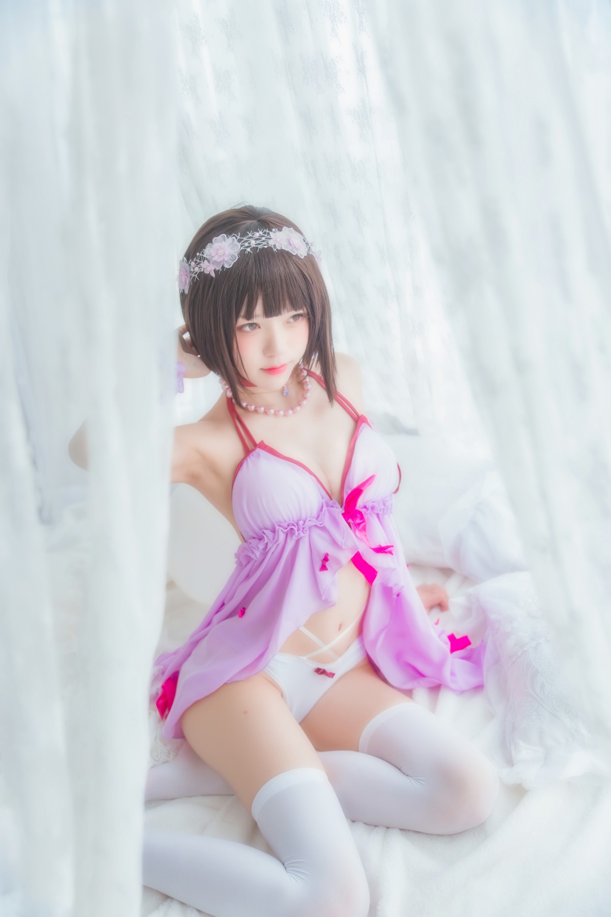 图片[10]-萝莉风COS 桜桃喵 – 加藤惠系列之小睡裙 – COSPLAY-御萝岛屿