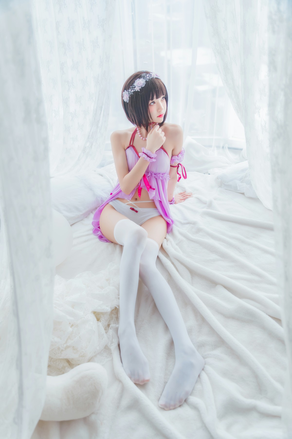 图片[14]-萝莉风COS 桜桃喵 – 加藤惠系列之小睡裙 – COSPLAY-御萝岛屿