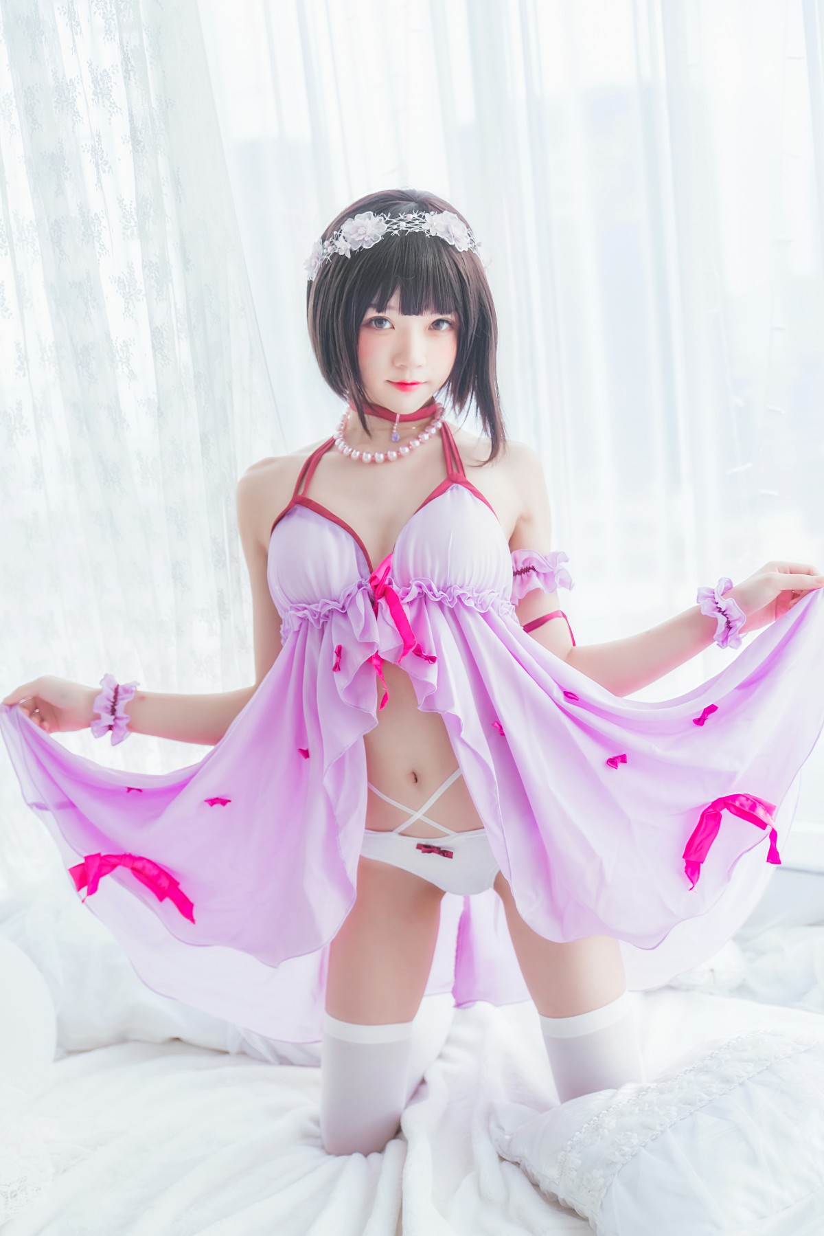 图片[18]-萝莉风COS 桜桃喵 – 加藤惠系列之小睡裙 – COSPLAY-御萝岛屿