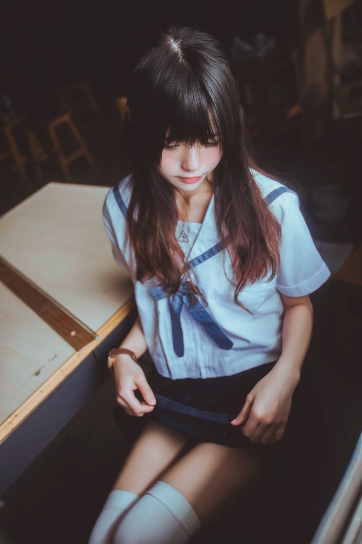 图片[14]-萝莉风COS 桜桃喵 – 蓝白水手服 – COSPLAY-御萝岛屿