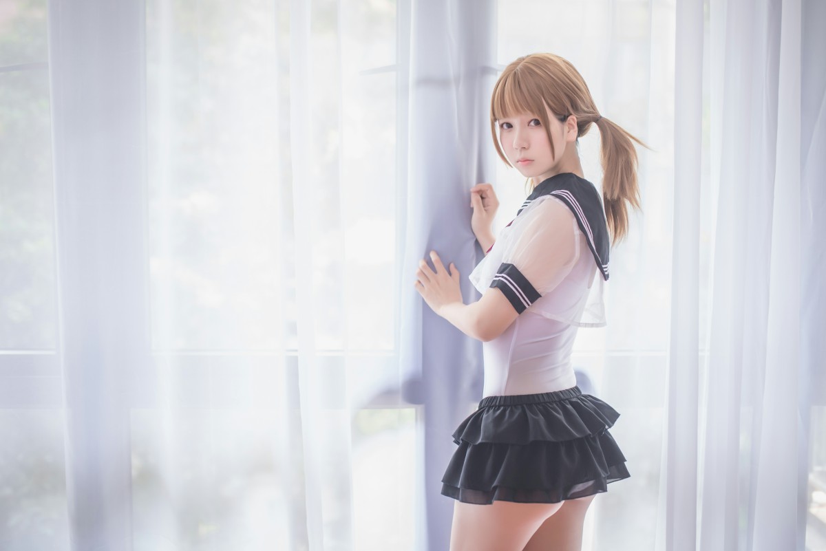 白金Saki写真 – 学生服 - COSPLAY-御萝岛屿