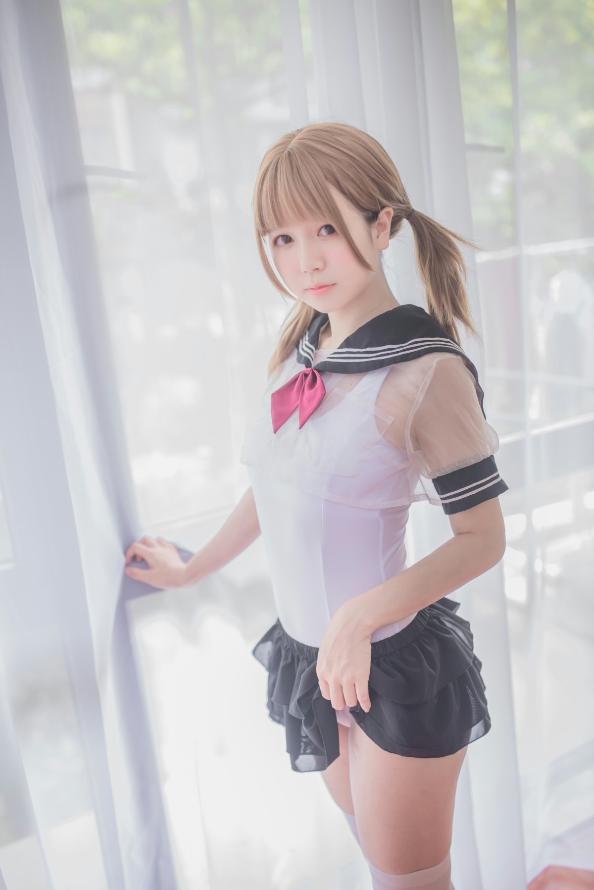 图片[3]-白金Saki写真 – 学生服 – COSPLAY-御萝岛屿
