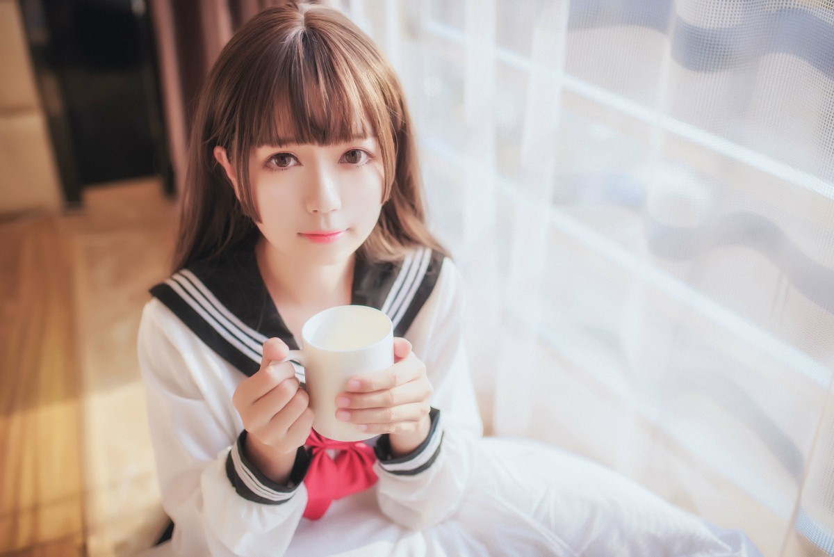 白金Saki写真 - 半透明水手服 - COSPLAY-御萝岛屿