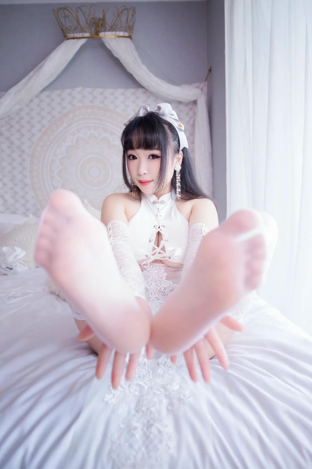 图片[53]-胡桃貓Kurumineko – 白靡煙旗袍 【106P】 – COSPLAY-御萝岛屿