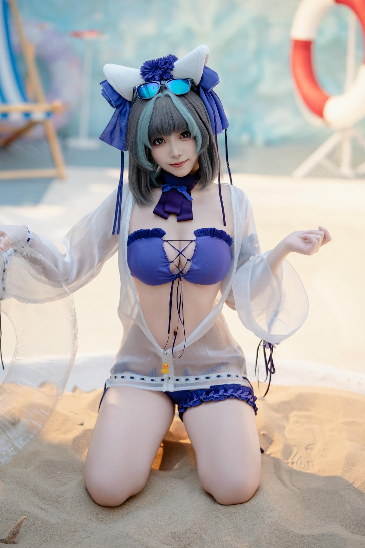 图片[2]-Bangni邦尼 cosplay Cheshire Swimsuit – Azur Lane【86P】 – COSPLAY-御萝岛屿