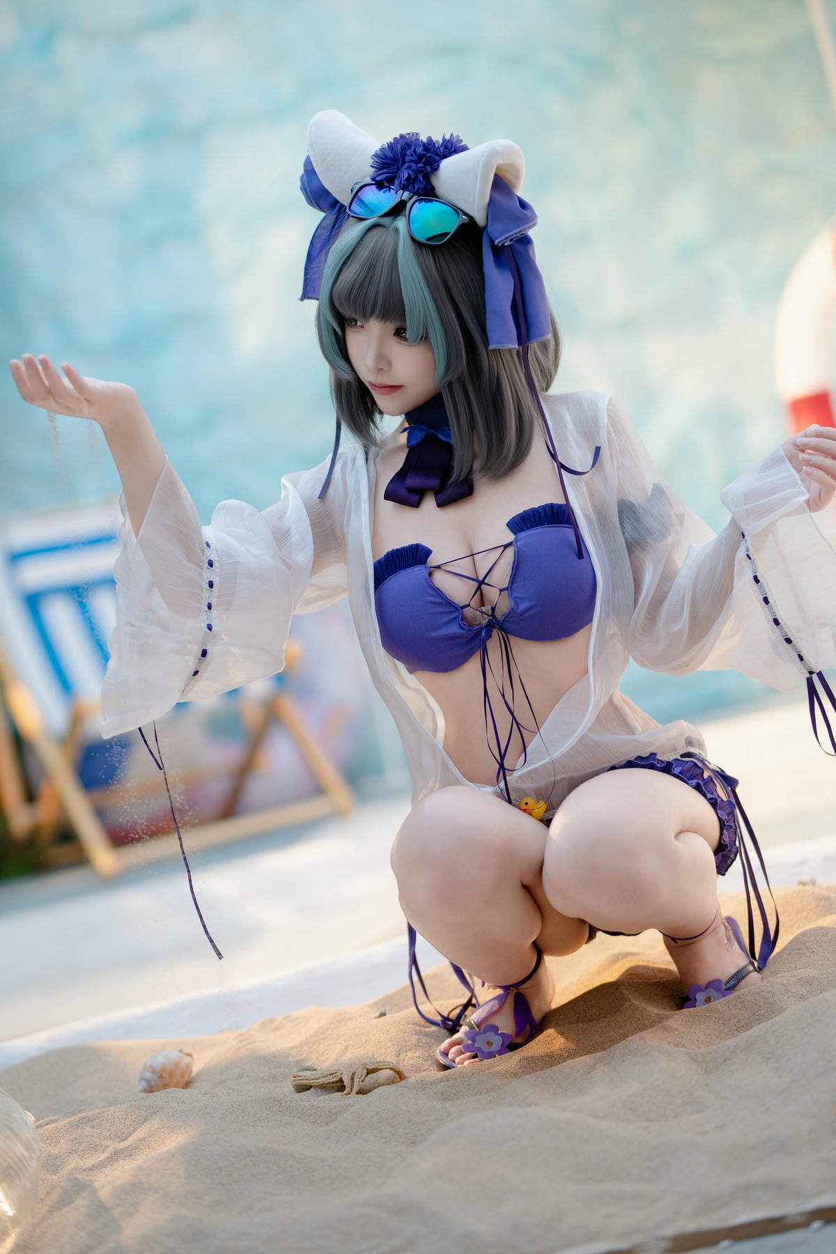 图片[5]-Bangni邦尼 cosplay Cheshire Swimsuit – Azur Lane【86P】 – COSPLAY-御萝岛屿