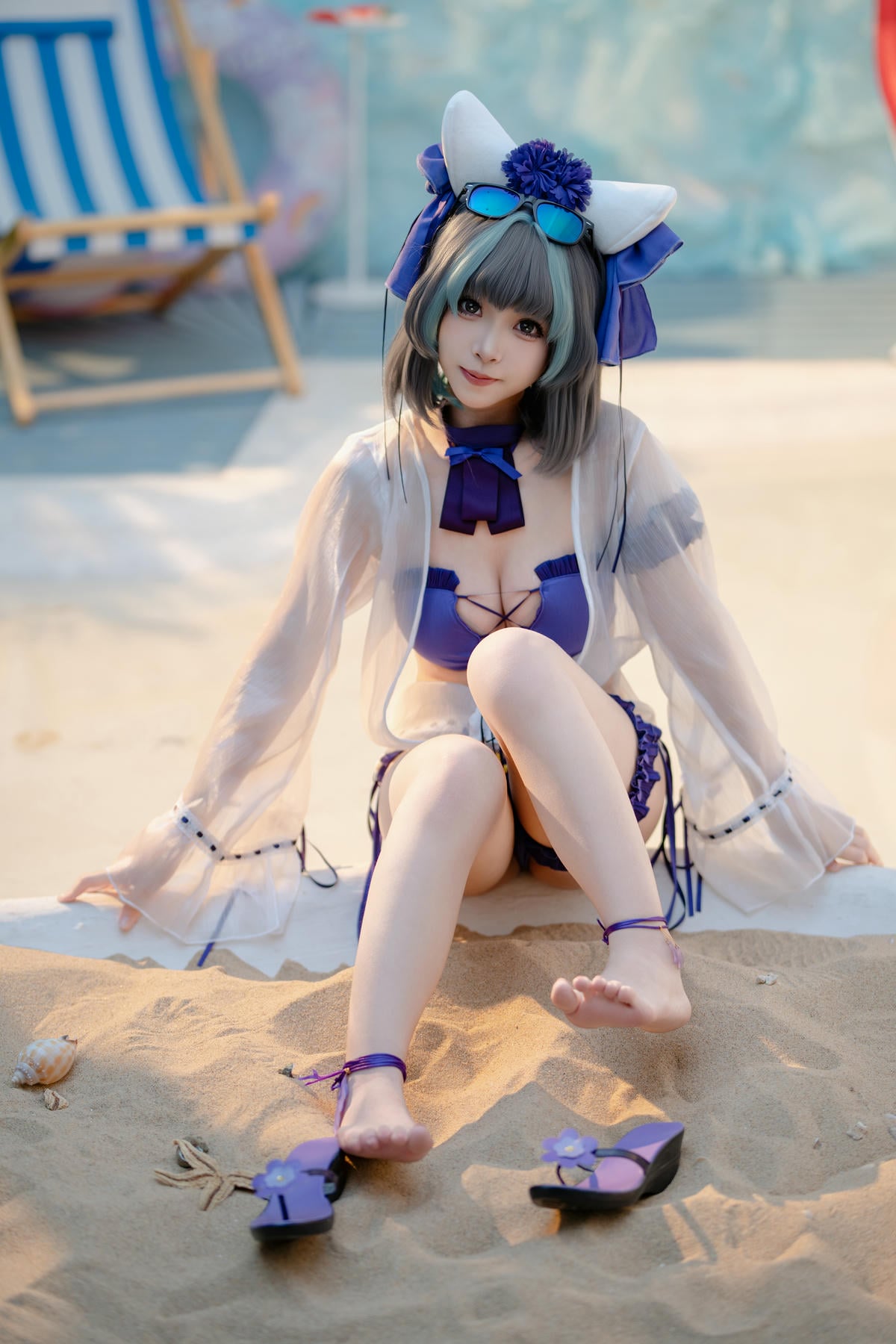 图片[11]-Bangni邦尼 cosplay Cheshire Swimsuit – Azur Lane【86P】 – COSPLAY-御萝岛屿