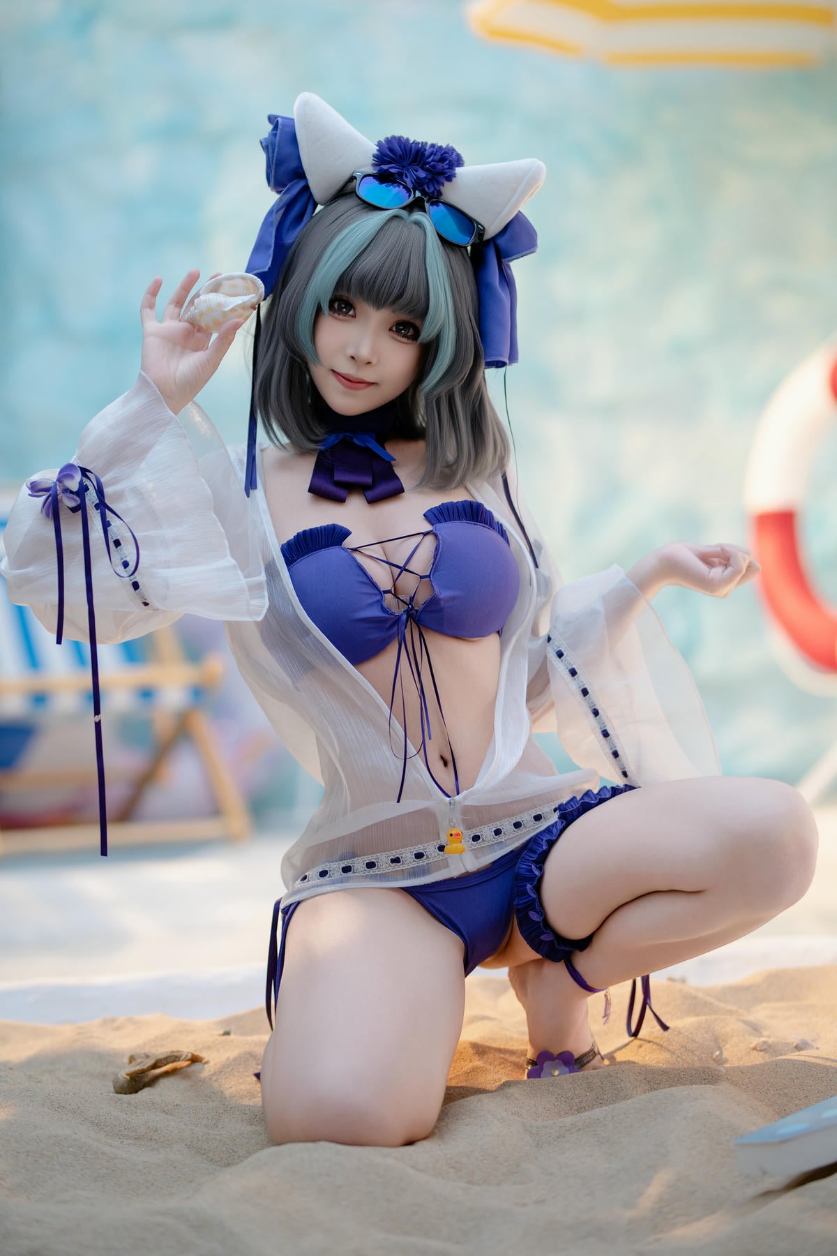 图片[4]-Bangni邦尼 cosplay Cheshire Swimsuit – Azur Lane【86P】 – COSPLAY-御萝岛屿