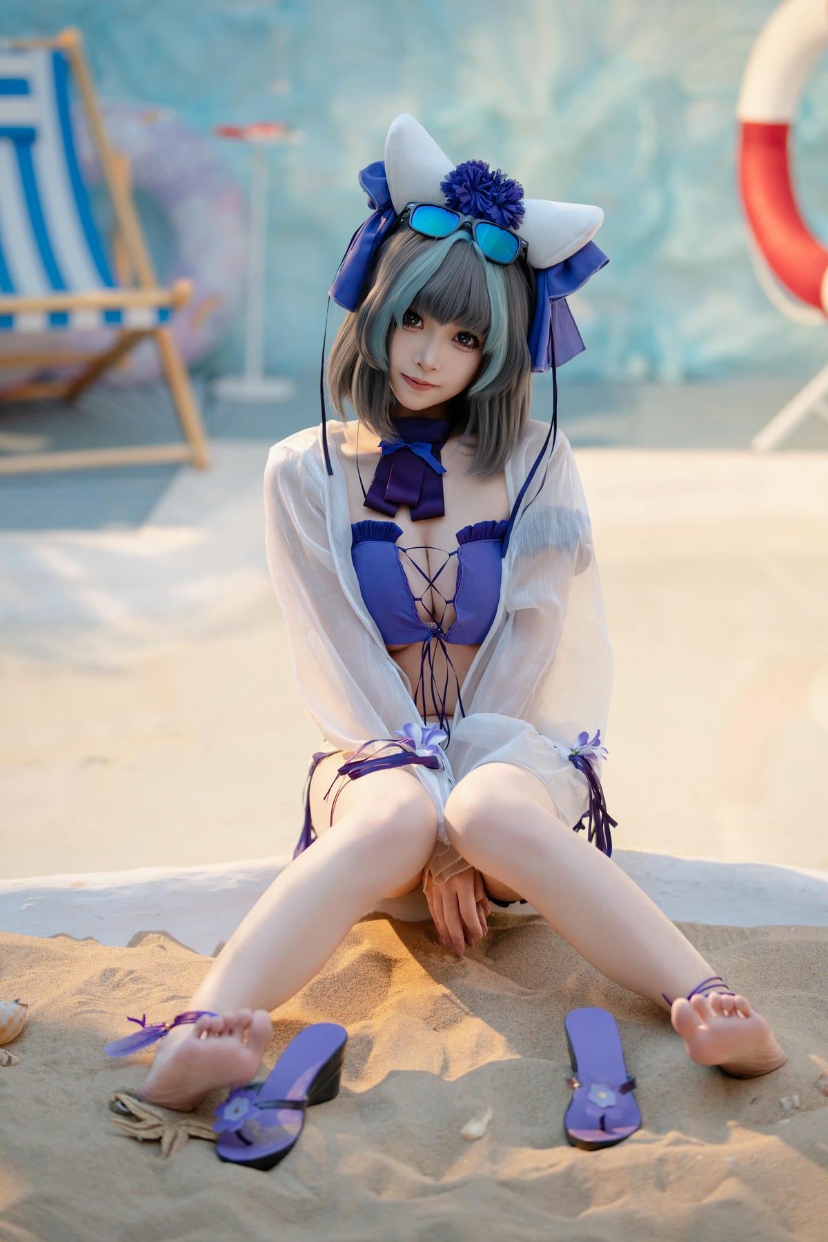 图片[15]-Bangni邦尼 cosplay Cheshire Swimsuit – Azur Lane【86P】 – COSPLAY-御萝岛屿