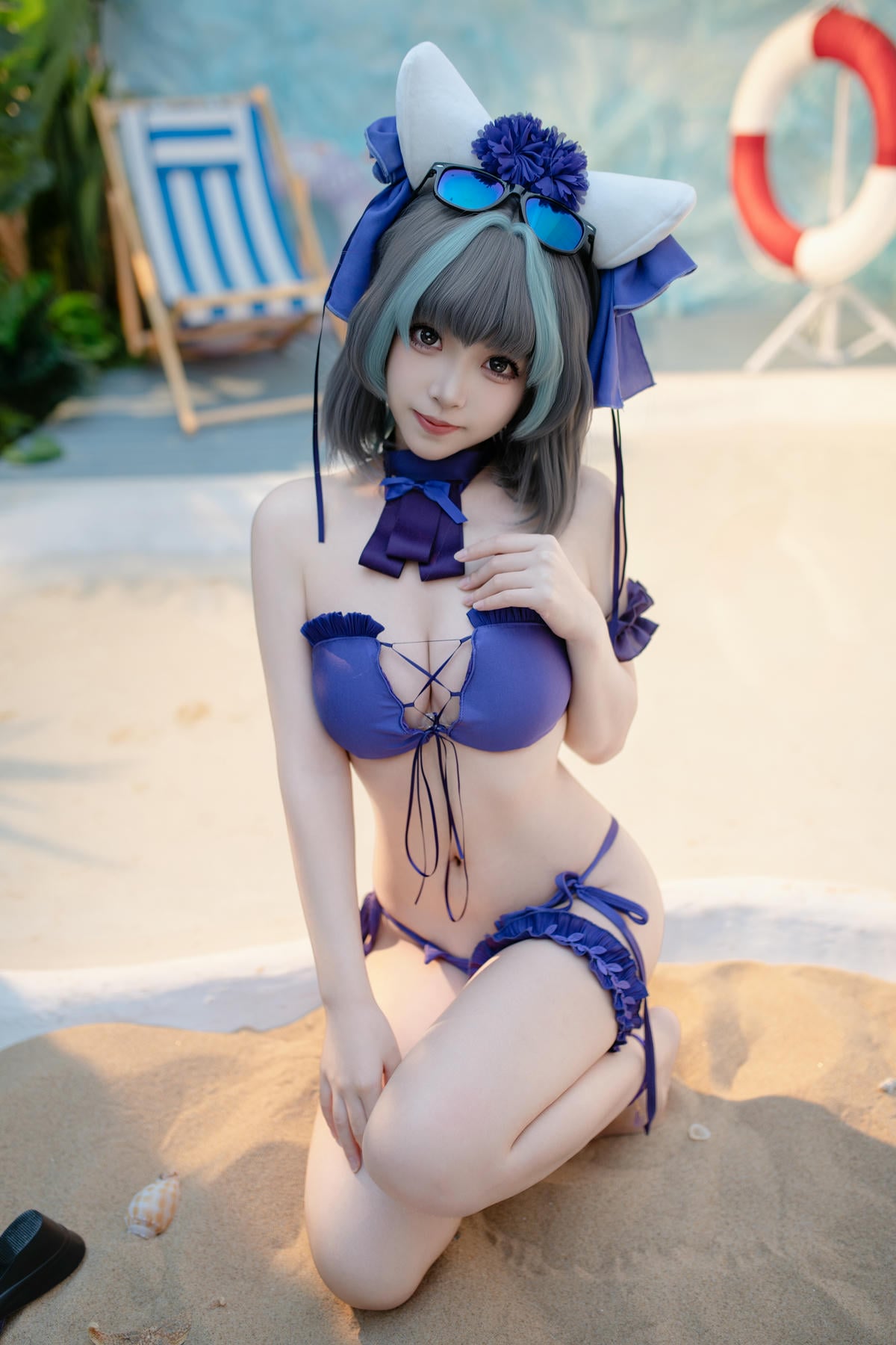 图片[35]-Bangni邦尼 cosplay Cheshire Swimsuit – Azur Lane【86P】 – COSPLAY-御萝岛屿